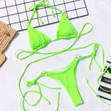 Wrap Around String Thong Swimsuit Sexy Two-Pieces Bikini Set