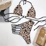 High Waist Swimsuit Hollow Out High Cut Bikini Set