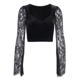 Killstar Velvet Long Sleeve Top