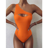 Sexy One Piece Swimsuit Wood Ear Ruffle Push Up Monokini