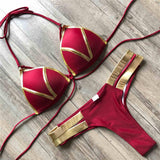 Women's Push Up Swimsuit Bra Cup 2-Pieces Bikini