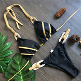 Women Sexy Halter Swimwear 2-Pieces Padded Bikini