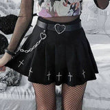 Vintage Gothic Punk Pleated Hip Hop Grunge Skirt