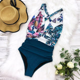 Women's Sexy Push Up Floral Bodysuit Beach Wear Monokini