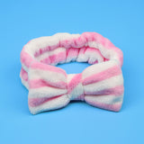 Women's Coral Fleece Makeup Bow Headband