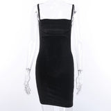 Velvet Spaghetti Strap Front Ruched Mini Skinny Party Dress