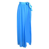 Chiffon Split Beach Cover Up Skirt Bandage Print Beachwear