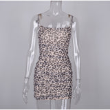 Marjorie Sleeveless Dress Leopard