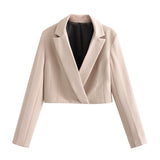 High Fashion Chic 2-Piece Cropped Blazer and Mini Skirt