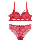 Lace Cotton Push Up Bra Underwear Lingerie Set