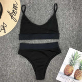 Women's Sexy Swimwear High Waist Bikini Two-Pieces Bikini Set