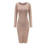 Long Sleeve Knit  Bodycon Sexy Party Sweater Dresses