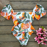 Push Up Sexy Bodysuit Print One-Piece Women Monokini