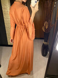 Women Long Maxi Dress Cover Up V-Neck Dress Robe Swimwear