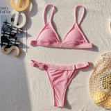 Women's Sexy High Cut Swimwear Two-Pieces Bikini Set