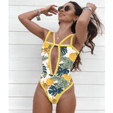 Women's Sexy Cartoon Printed Swimwear Backless Monokini