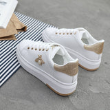 Women Breathable PU Leather Sneakers 