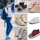 Women Pu Leather Trainers Sneakers