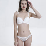 Thin Cotton Lace Embroidery Sexy Bra Underwear Set