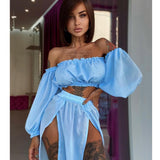 Chiffon Split Beach Cover Up Skirt Bandage Print Beachwear