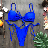 Women's Lace Up Bikini Female Two-Pieces Swimwear