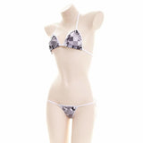 Cute Japanese Halter Lolita Cosplay Lingerie Panties And Bra Set