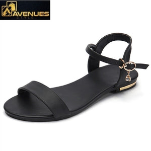 Women Leather Fashion Flat Sandals