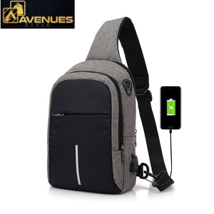 USB Charging Single Shoulder Bags