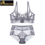 Ultra Thin Women Lace Bra Set