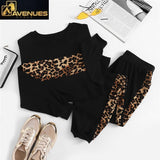 Women O-neck Athleisure Sweatshirt Set