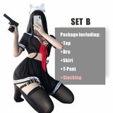 Cosplay Costume Erotic Soft Fabric Lace Mini Skirt Dress