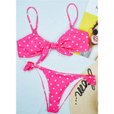 Bow Polka Dot Bikini Two-Piece Women's Swimwear