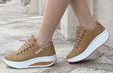 Women Height Increasing Breathable Sneakers