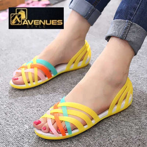 Women Candy Rainbow Flats Sandals