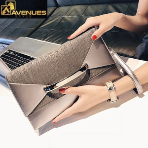 Women Leather Party Clutch Purse