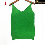 Women V Neck Solid Camis