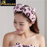 Women's Coral Fleece Makeup Bow Headband