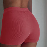 BODYCON KNITTED MINI SHORTS