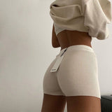 BODYCON KNITTED MINI SHORTS