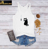 Women's Cat Print Casual Tank Top