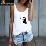 Women's Cat Print Casual Tank Top