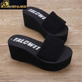 Women Beach Elastic Fabric Slippers