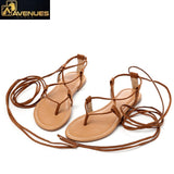 Women Multiple Cross-Strap Tall Knee Sandal