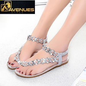 Flowers Bohemian Ladies Flat Sandals