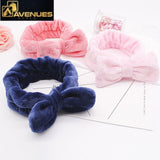 Women's Coral Fleece Makeup Bow Headband