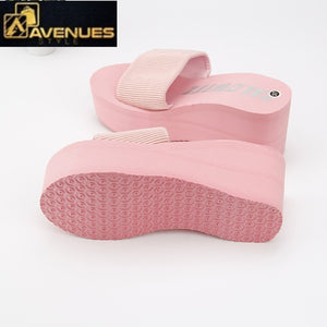 Women Beach Elastic Fabric Slippers