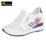 Floral Embroidered Leather Shoes