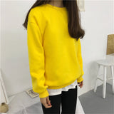 Women Casual Long Sleeve Solid Sweatshirt