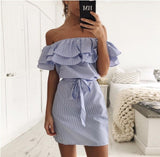 Women Dresses Striped Summer Dress