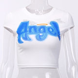 Women O-Neck Letter Print Streetwear